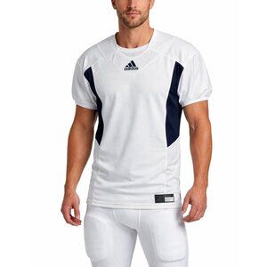 Adidas Football Practice Jersey Large White & Navy Mesh Lightweight Climalite Me